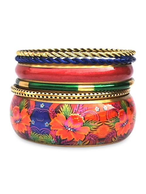 multicolor metallic bangles set - 9878787 - Very Small Image - 1