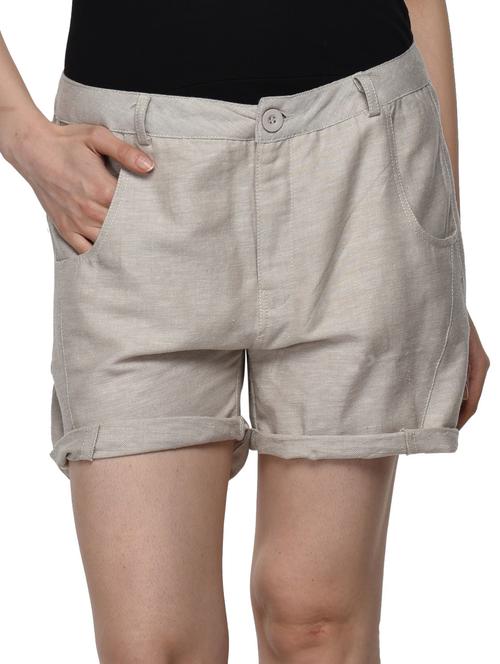 beige linen short - 988515 - Very Small Image - 1