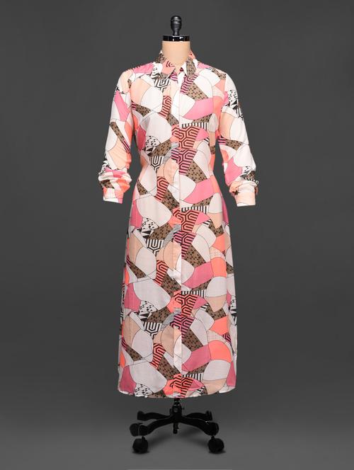 abstract print shirt dress - 988675 - Very Small Image - 1
