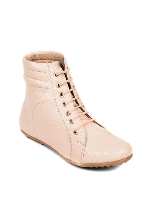 pink Lace Up Leather boots - 9908801 - Very Small Image - 1