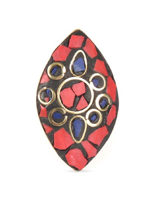 black beaded adjustable ring - 9932337 - Very Small Image - 1