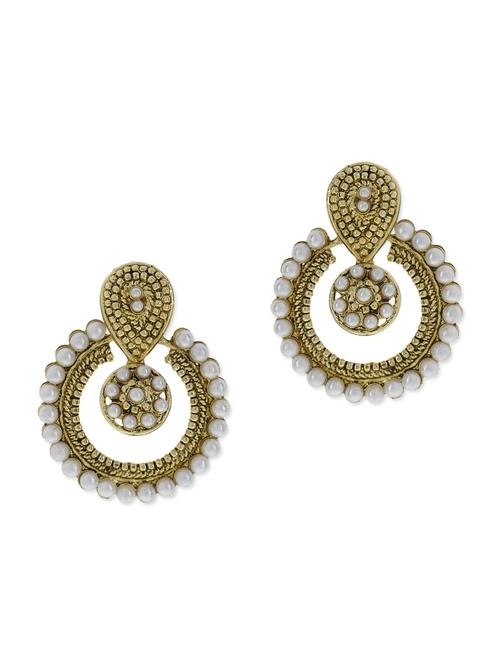 white embellished earrings - 9934812 - Very Small Image - 1