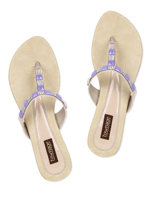 Cream Color Patent Leatherette Flats - 997640 - Very Small Image - 1